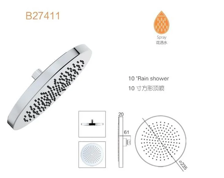 10 Inch 1 Function Ktw W270 Germany Market Shower Head Rain Shower