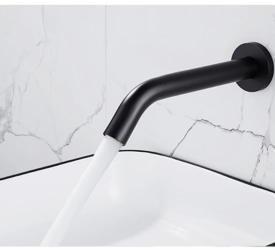 赤外線壁水栓自動センサー蛇口浴室マットブラックタッチレス自動センサー蛇口